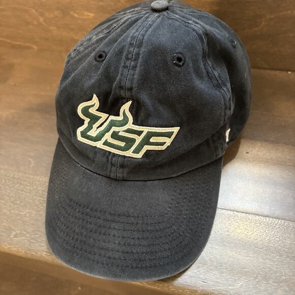USF South Florida Bulls Hat Cap Black Strap Back NCAA College Football Men OSFA - Picture 1 of 10